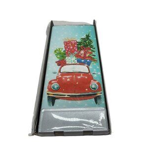 Flatyz Handmade European Flat Candle Red Car Christmas Presents Blue Red NWT